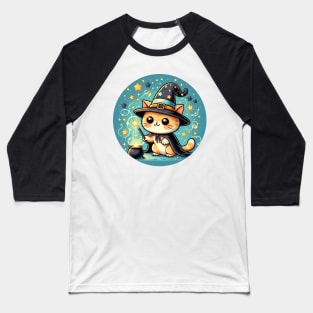 Cat Wizard Baseball T-Shirt